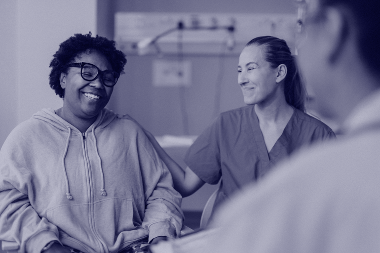 Nurse with patient